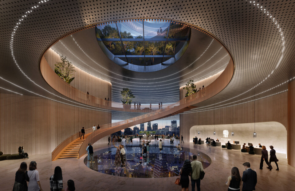 BIG APPLE. Arkitektkontoret BIG har utviklet nye, ikoniske bygg i Det store eplet, New York City. Illustrasjon: Bjarke Ingels Group