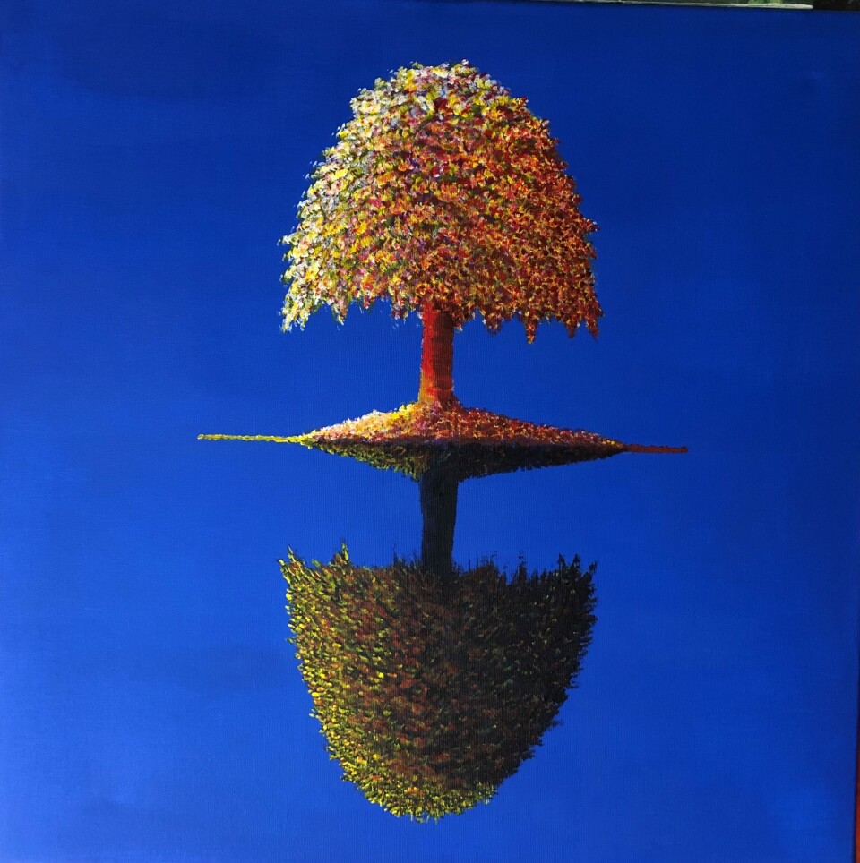 Looking in the Mirror, av Petter Ludvig Nøstdal. Et godt eksempel på hvordan kunstneren jobber med lys og skygge. Foto: privat.