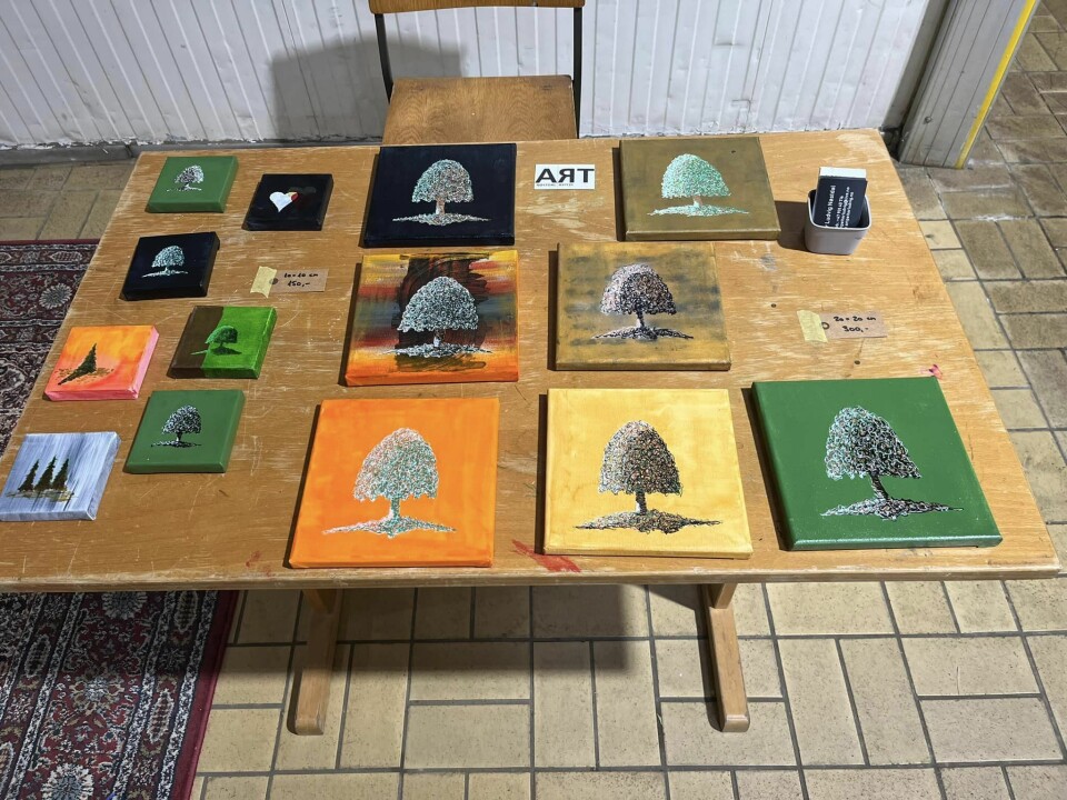 Petter Ludvig Nøstdals bilder på utstilling. Foto: privat