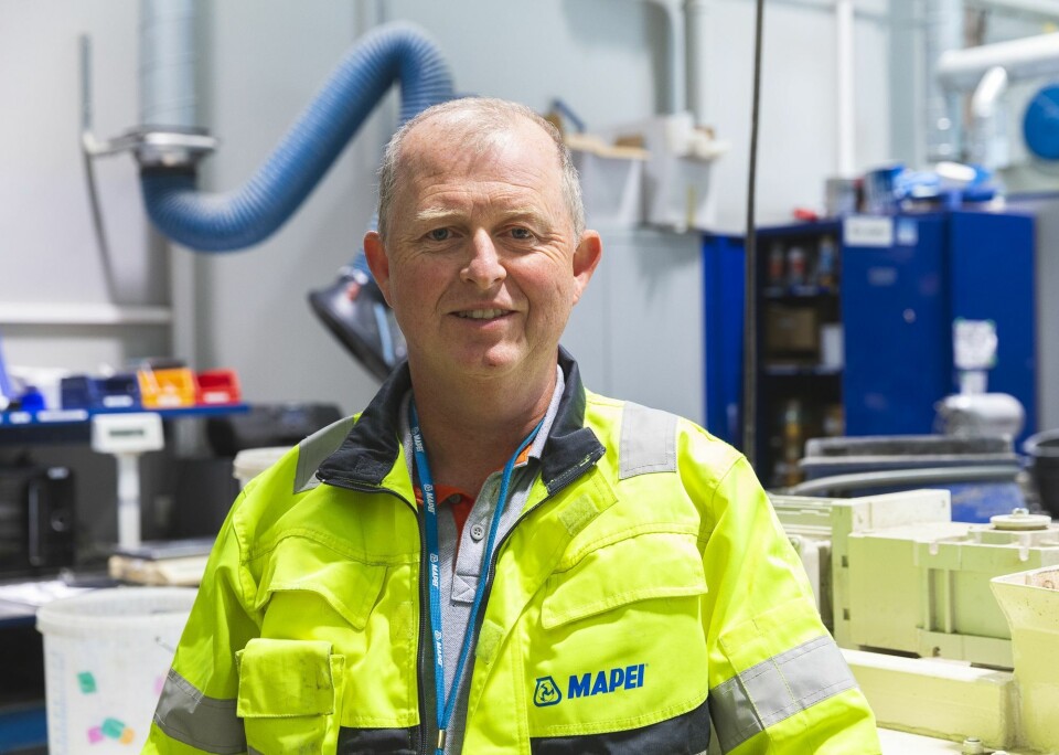 Thomas Beck, FoU- og produktssjef Betongindustri i Mapei. Klikk for større versjon Thomas Beck, FoU- og produktssjef Betongindustri i Mapei.