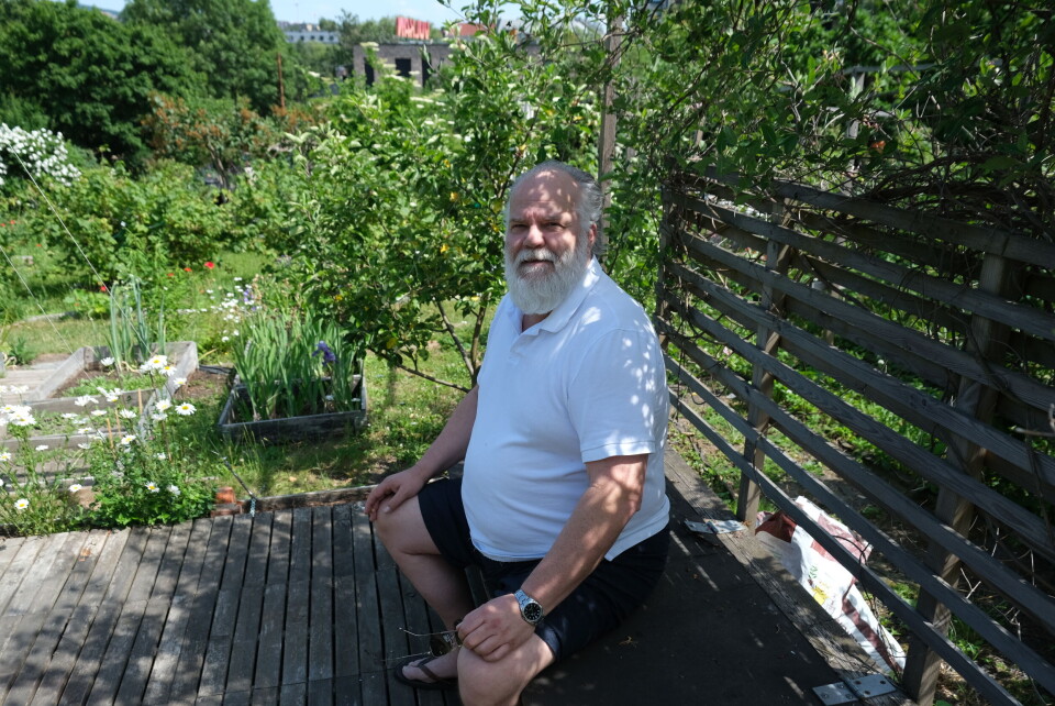 Christian Aas-Engelstad i Egebergløkka parsellag. Foto: Marius LysøTakhage på boligprosjektet Løren botaniske. Foto: U.Reist