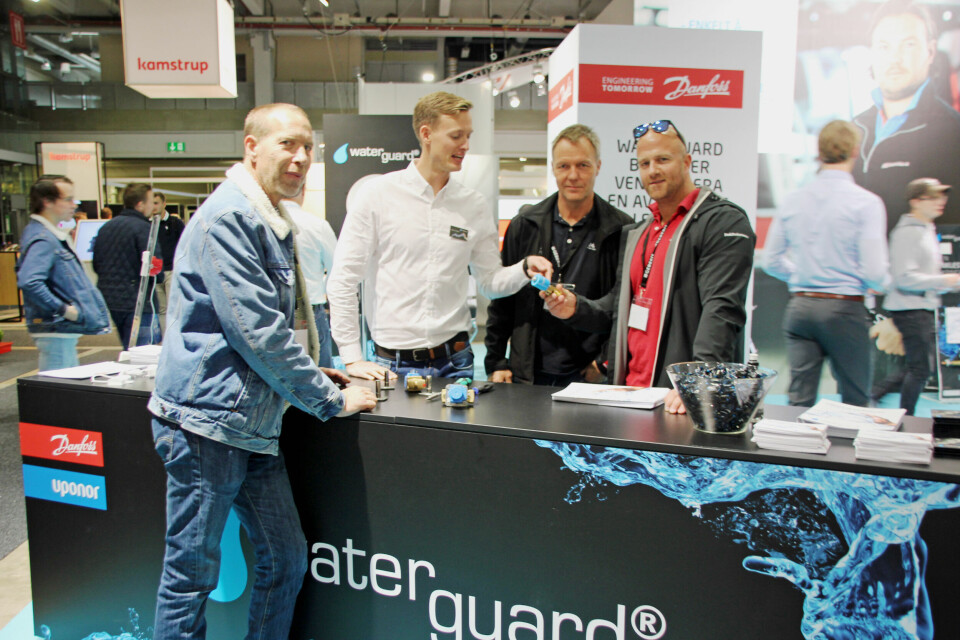 WaterGuard var en av mange utstillere på VVS-dagene 2018 på Lillestrøm. Foto: Svanhild Blakstad