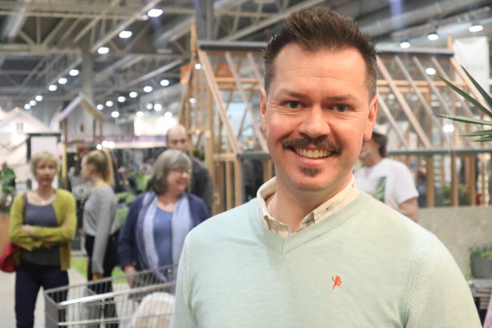 Blomsterdekoratør og hageblogger Espen Skarphagen var en av foredragsholderne på Hagemessen 2019. Foto: Svanhild Blakstad