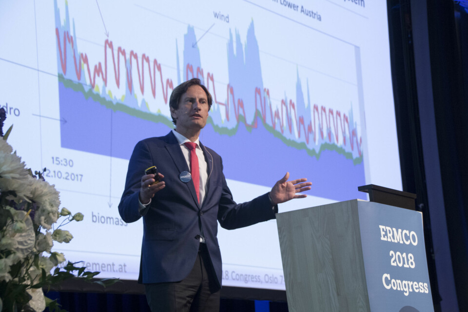 Ttoppsjef i den Østeriske betongforeningen, Sebastian Spaun. Foto: Tuva Skare