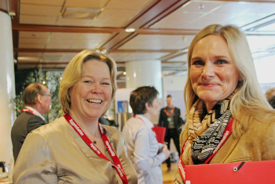 Beate Størkson, Viscenario og Britt Røed Lohne, WK Entreprenør på Byggedagene. Foto: Svanhild Blakstad