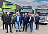Fra venstre: Arild Netland (Norsk Scania), Frode Neteland (Norsk Scania), Kjell Arild Egeland (Stangeland maskin), Terje Stangeland (Trucknor Rogaland), Ståle Jensen (Trucknor Rogaland), Tore Oftedal (Crane Norway), Bjørn Røstad (SR-Group), Helge Hinna (SR-Group), Olav Stangeland (Stangelandgruppen) og Birger Lea (Crane Norway).