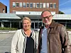 Ordfører Cecilie Pind og kommunedirektør Øyvind Henriksen. Foto: Nordre Follo Kommune
