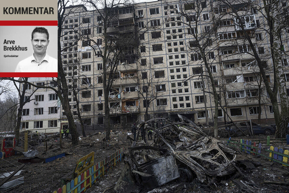 Behov for en enorm gjenoppbygging Foto: AP Photo/Evgeniy Maloletka)