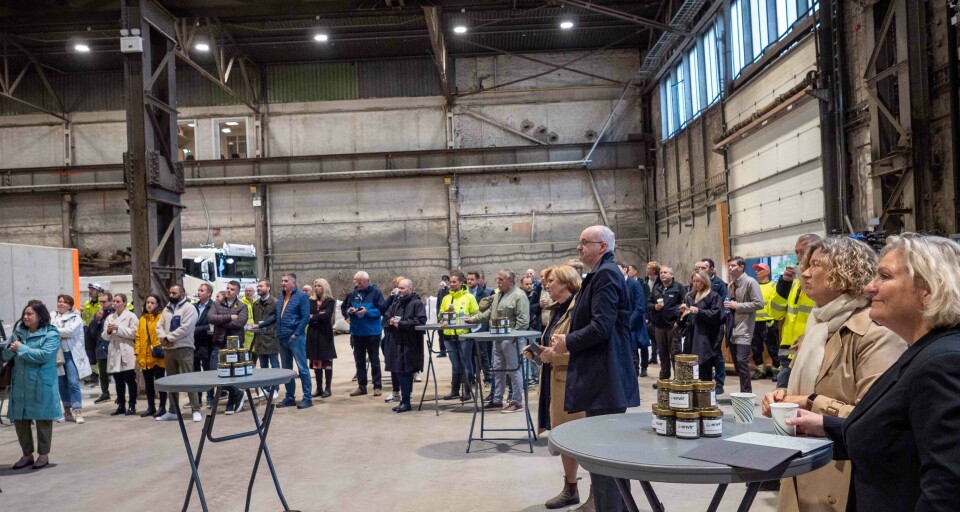 Massehåndteringsselskapet Envir har åpnet sitt nye vaskeanlegg for jord, sand og grus fra forurensede gravemasser i Bergen. Foto: Envir