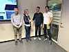 Fra venstre: Kenneth Tak Chun Wong og Birgitte Rodum (Akershus fylkeskommune), sammen med Espen Vaadal Snipen og Johannes Mølster (Isachsen Anlegg). Foto: Ole Kristian Krogh