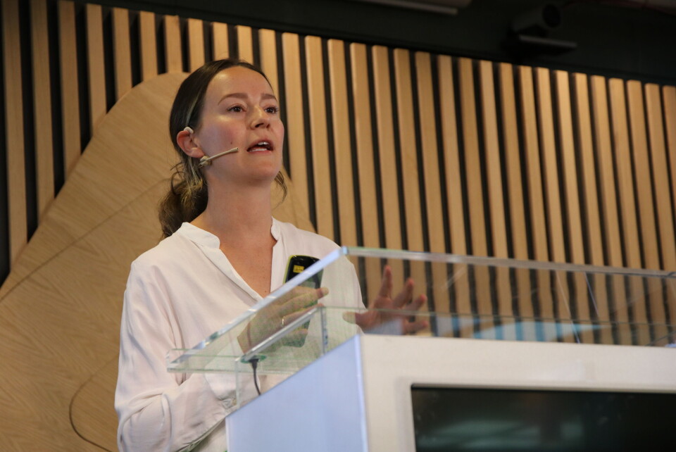 Nejra Macic i Prognosesenteret. Foto: Arve Brekkhus