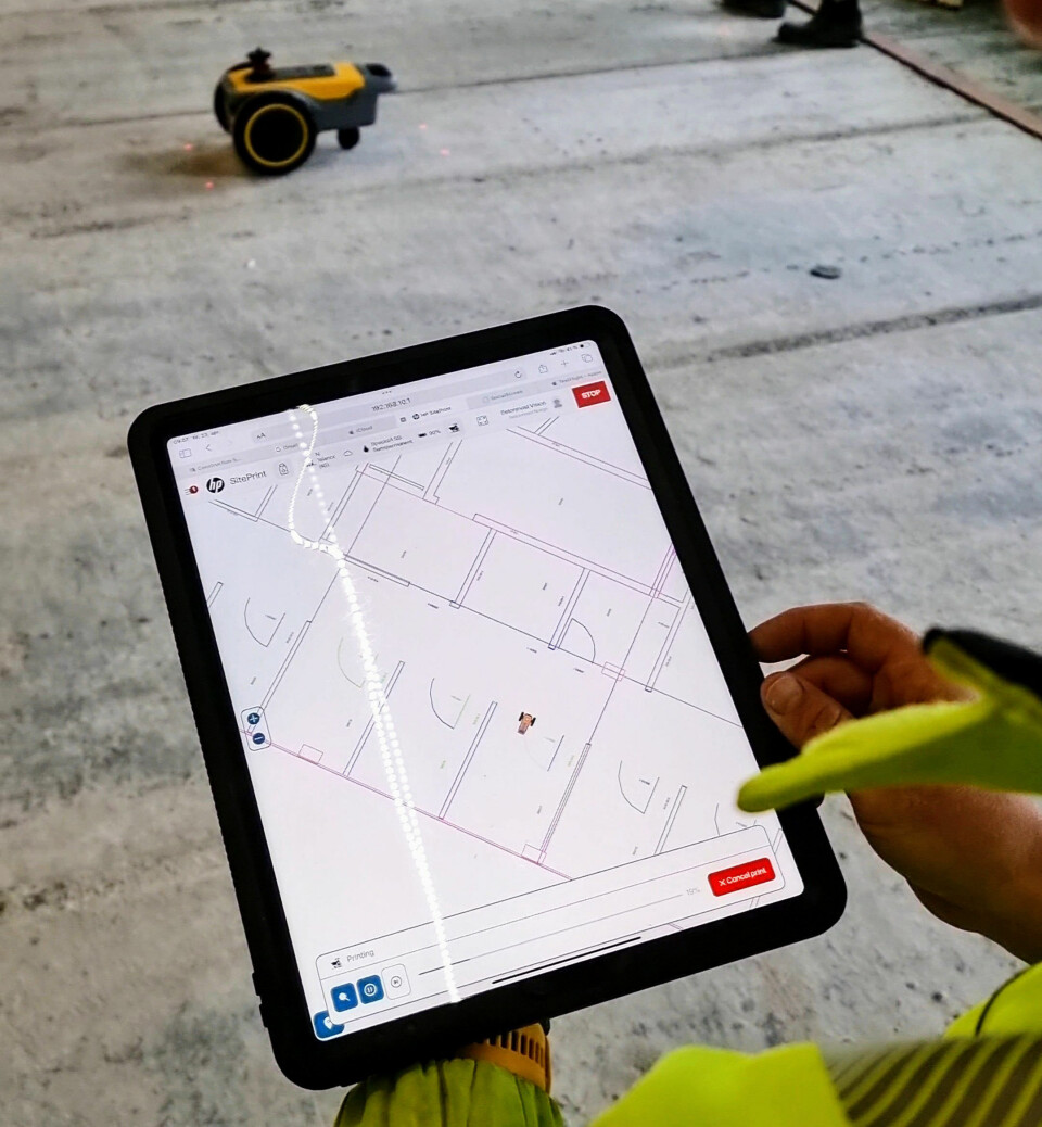 1 HORTEN. Betonmast i gang med å benytte det nye konseptet på byggeplassen til prosjektet Vision i Horten. 1 HORTEN. Betonmast i gang med å benytte det nye konseptet på byggeplassen til prosjektet Vision i Horten. Foto: Anne Kastet