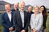 Et samstemt team står bak initiativet. Fra venstre: Øyvind Wanderås, direktør Norconsult Trondheim, Bjørnar Gullbrekken, avdelingsleder Veidekke Bygg, Erik Erlien, daglig leder Nyhavna Utvikling AS, Torgeir Wiig, regiondirektør Veidekke Bygg Trøndelag, Birgitte Strøm Kahrs, plansjef Nyhavna Utvikling AS og Marthe Brækstad, prosjektutvikler Veidekke Bygg. Foto: Strømsnes Røe