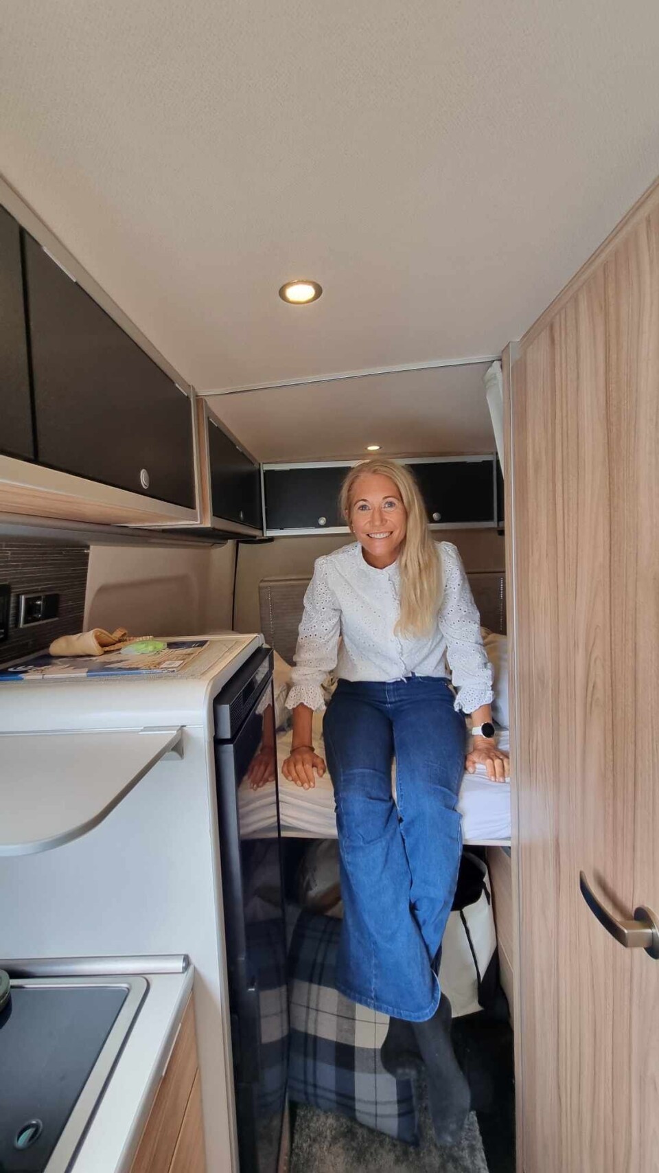 Julie Brodtkorb beskriver bilen som et hjem på hjul. Foto: Privat