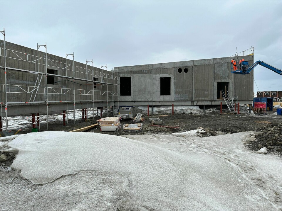 Byggeplassen på Platåberget. Foto: Marius Lysø