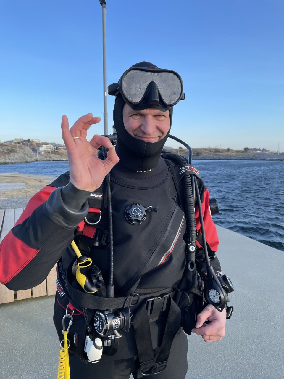 Dykking er en ny hobby som har gitt Birkeland et nytt perspektiv på natur- og miljøutfordringene i verden. Foto: Privat