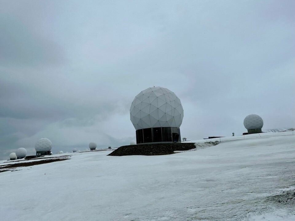 Antenner på Svalbard. Foto: Marius Lysø