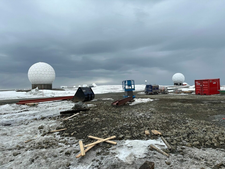 Antenner på Svalbard. Foto: Marius Lysø