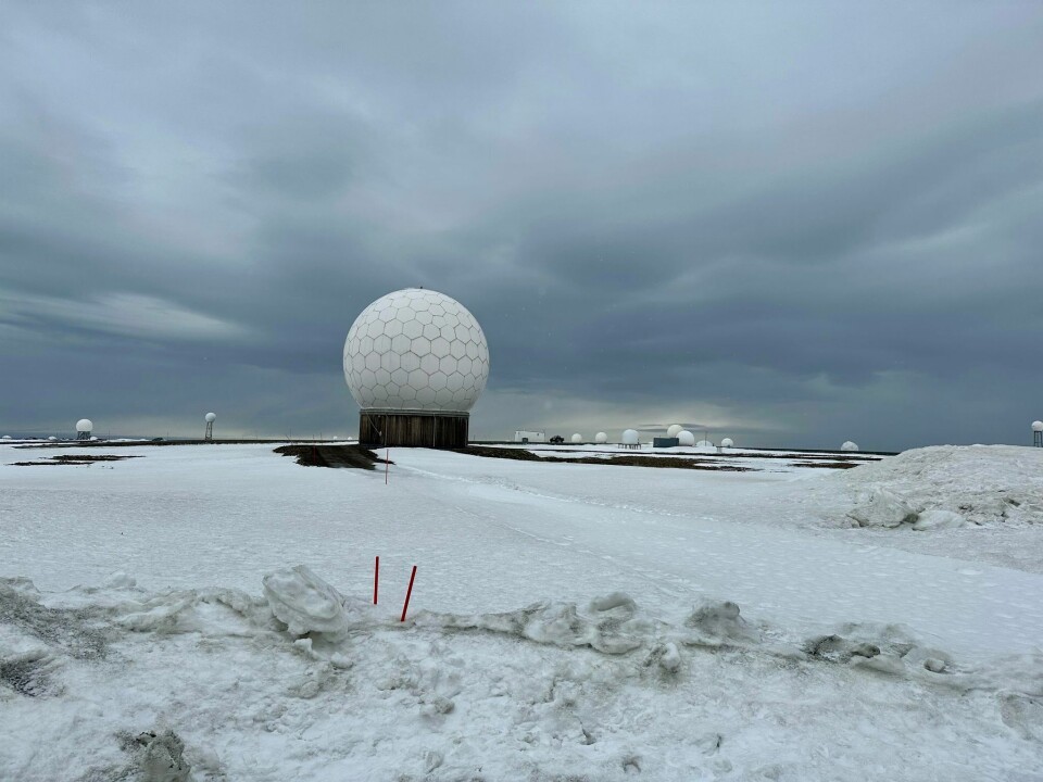 Antenner på Svalbard. Foto: Marius Lysø