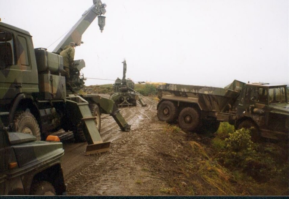 Som troppsjef i Ingeniørbataljonen i Holmen leir hadde Reiersen ansvar for rundt 60 soldatr og 50 maskiner. Foto: Privat