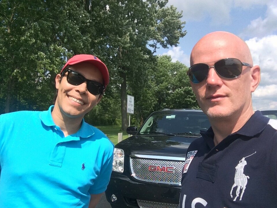 John-Erik Reiersen på roadtrip med ektemannen Trigve i USA. Foto: Privat