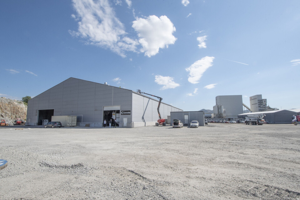 Cemonite har bygget sin første fabrikk hos samarbeidspartner Velde i Sandnes. Foto: Sindre Sverdrup Strand