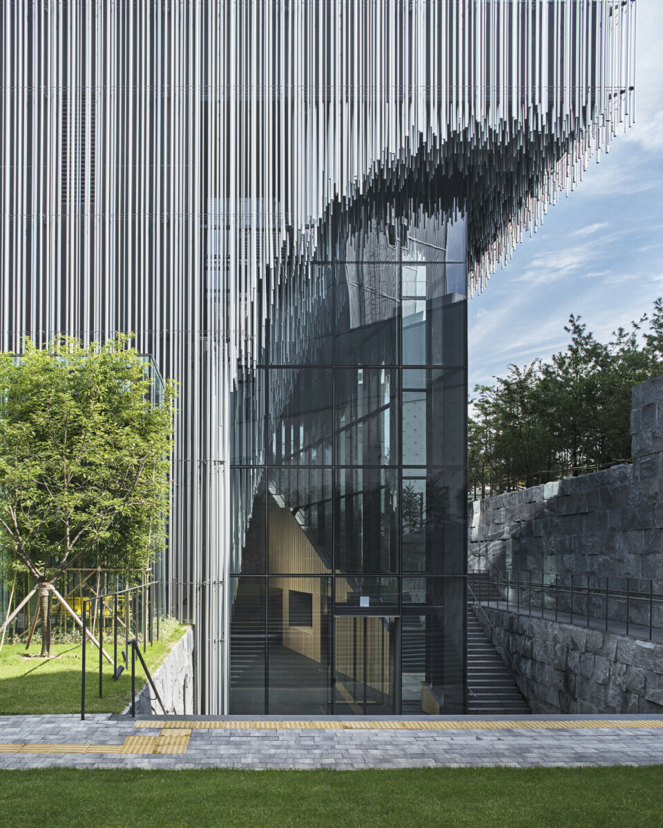Audeum i Seoul skal være verdens første dedikerte lydmuseum. Illustrasjon: Kengo Kuma