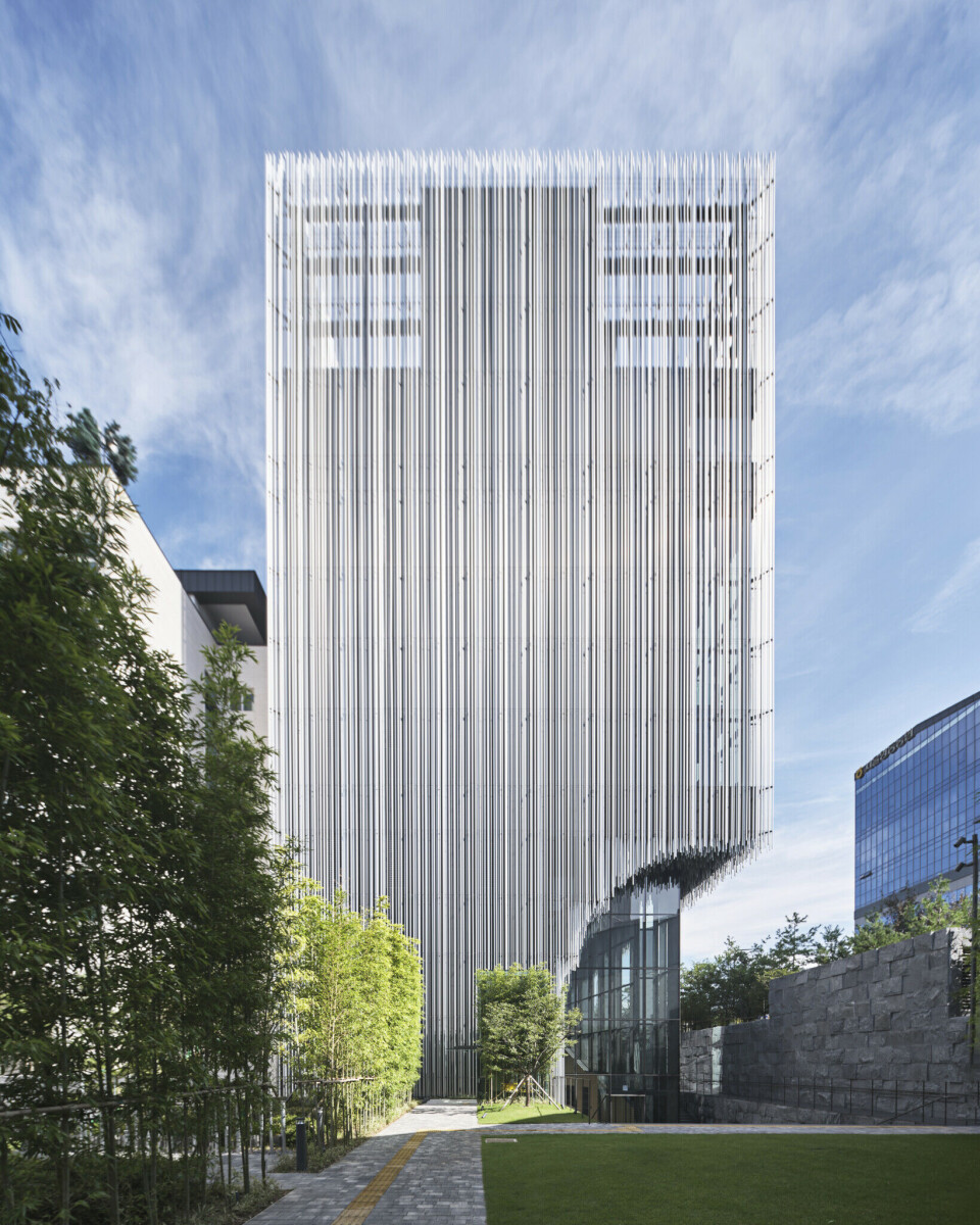 Audeum i Seoul skal være verdens første dedikerte lydmuseum. Illustrasjon: Kengo Kuma