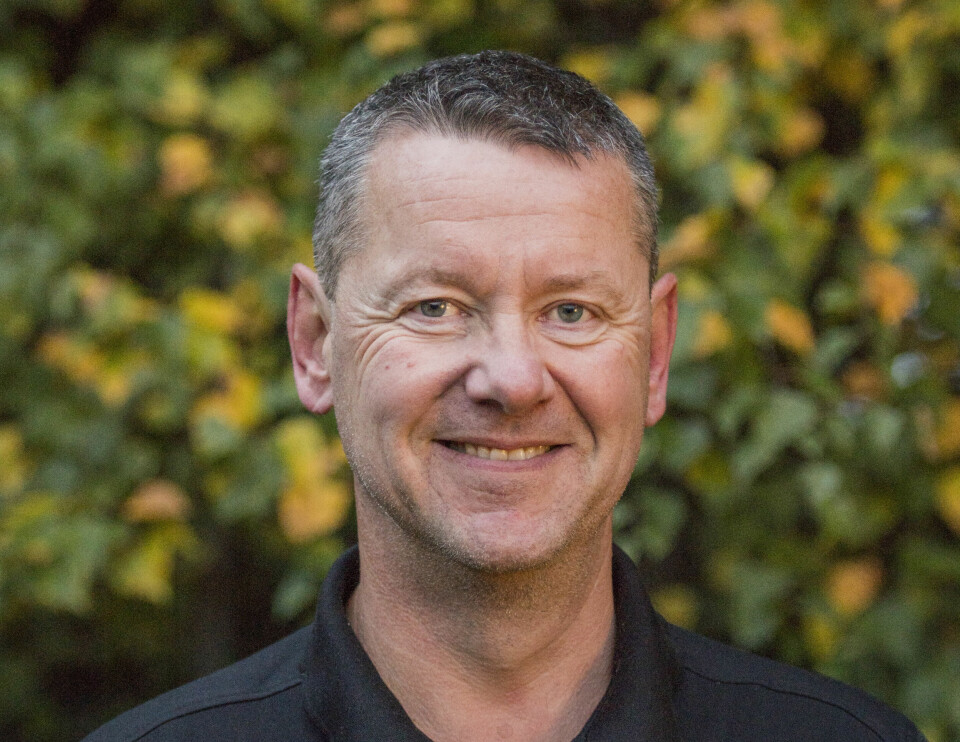 – Taket er den viktigste fasaden på et bygg, sier salgs- og markedssjef Thomas Oswald hos Hesselbergtak. – Taket er den viktigste fasaden på et bygg, sier salgs- og markedssjef Thomas Oswald hos Hesselbergtak.Foto: Martine Aasvangen.