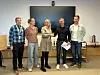 F.v. Even Østreng Martinsen (Nannestad kommune, prosjektleder) Kjærsti Theodorsen (Svendby bygg consult, prosjektleder) Cecilie Bjerkeli (Nannestad kommune, enhetsleder eiendom og prosjekter), Robert Norbeck (Aas & Nordal, daglig leder) og Stian Magnussen (Aas & Nordal, anleggsleder). Foto: Aas og Nordal Entreprenørforretning