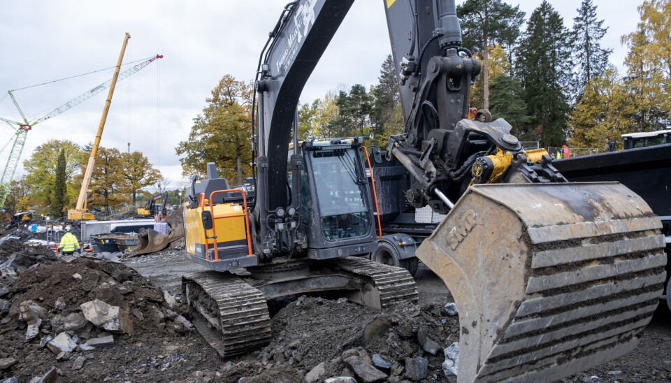 Grunnarbeidet pågår i Nordberg Studentby. Foto: Marius Lysø
