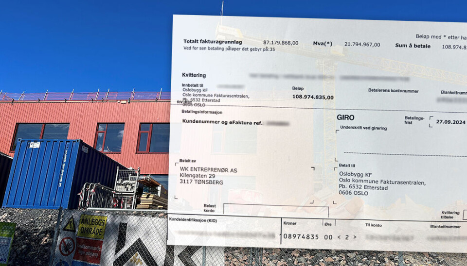WK Entreprenør har ingen planer om å betale fakturaen på på knappe 109 millioner kroner fra Oslobygg. Nå tyder mye på at det betente skoleprosjektet havner i retten.