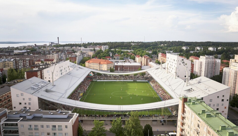 FRISK I FRASPARKET. Tammela stadion i Tammerfors i Finland vant Finlandia Prize of Architecture for sitt modige og friske bidrag til finsk urbant design og kultur. Foto: SAFA