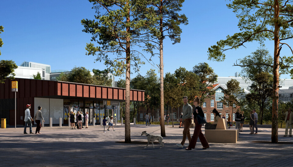 Lysaker T-banestasjon. Illustrasjon: Asplan Viak, Longva arkitekter og ARUP.