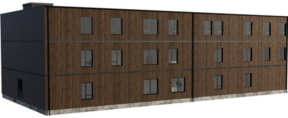 Det midlertidige foreldreovernattings-bygget blir på tre etasjer, og skal brukes frem til nytt storsykehus settes i drift i 2031.