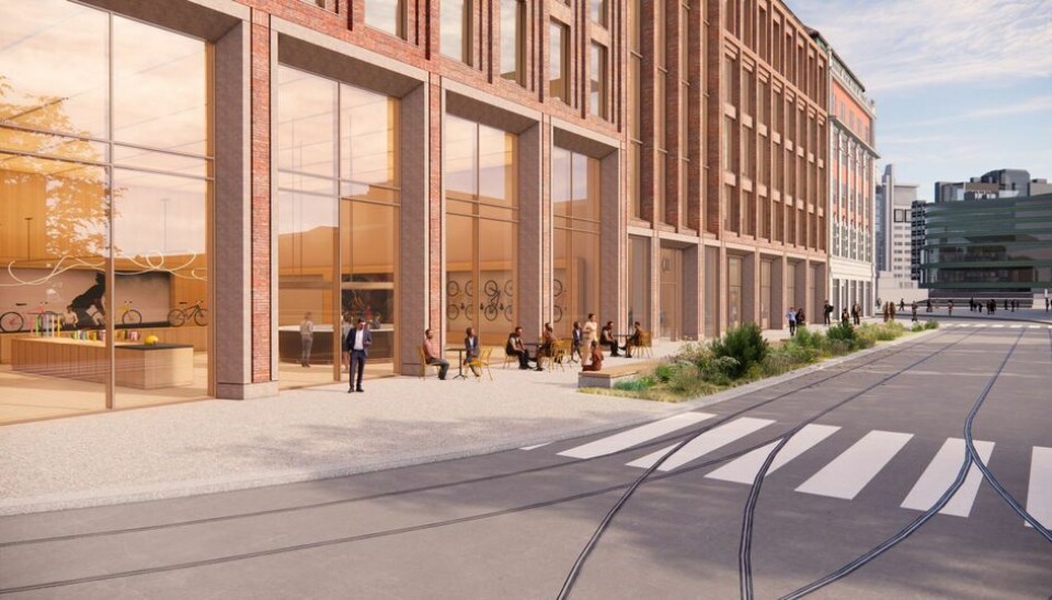 Slik blir nye Strandgata 19. Illustrasjon: Bane Nor