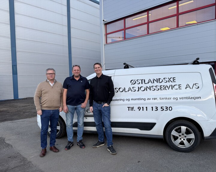 Fra venstre: Morten Feen daglig leder i Beerenberg Industri, Roy Espen Olsen driftsleder i Østfold, Oslo og Akershus, og Kjetil Stöckel-Kvamme EVP Technology and Industry i Beerenberg.