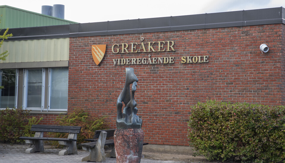 Greåker videregående skole er en av to skoler i Nedre Glomma som ble besluttet nedlagt i Fylkestinget onsdag.
Foto: Terje Pedersen / NTB