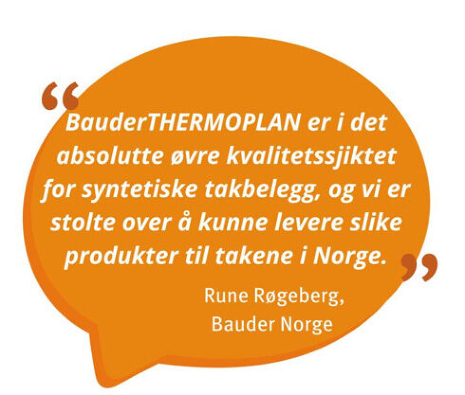 NYHETSVARSEL! SINTEF publiserte nylig en Teknisk Godkjenning for det miljøvennlige FPO takbelegget BauderTHERMOPLAN T FR!