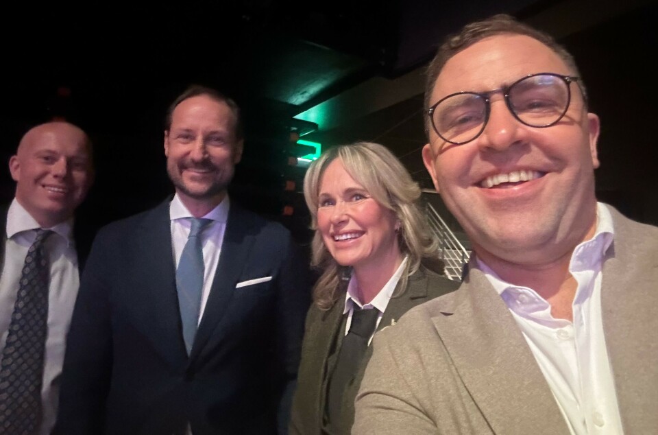 Dr. Dropin-sjef Kristoffer Angerer, kronprins Haakon, Oslo-ordfører Anne Lindboe og Mur i Sør-sjef Tom Arne Aamodt.