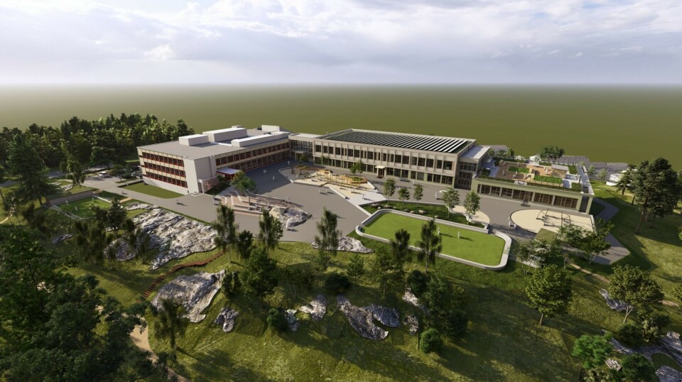 Stovner skole. Illustrasjon: Vis-a-Vis AS