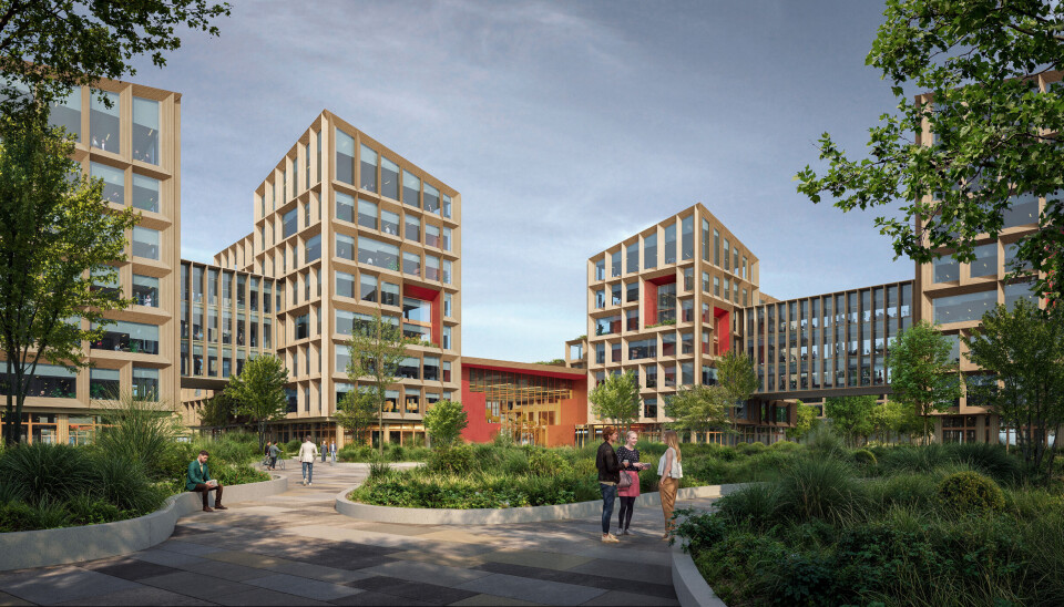 Et av forslagene til nye lokaler for Equinors hovedkontor er på Koppholen på Forus, der fem eiendomsaktører har gått sammen og foreslår flere sammenhengende, lave bygg.