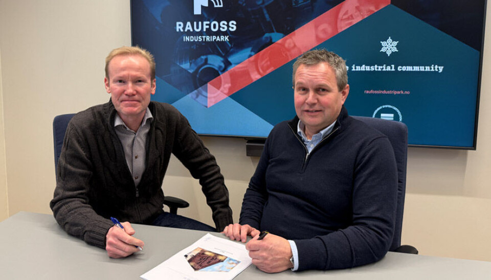 Øyvind Hansebråten, administrerende direktør i Raufoss Næringspark (t.v.) og Ståle Kværndal, daglig leder Betonmast Innlandet. Foto: Betonmast Øyvind Hansebråten, administrerende direktør i Raufoss Næringspark (t.v.) og Ståle Kværndal, daglig leder Betonmast Innlandet. Foto: Betonmast