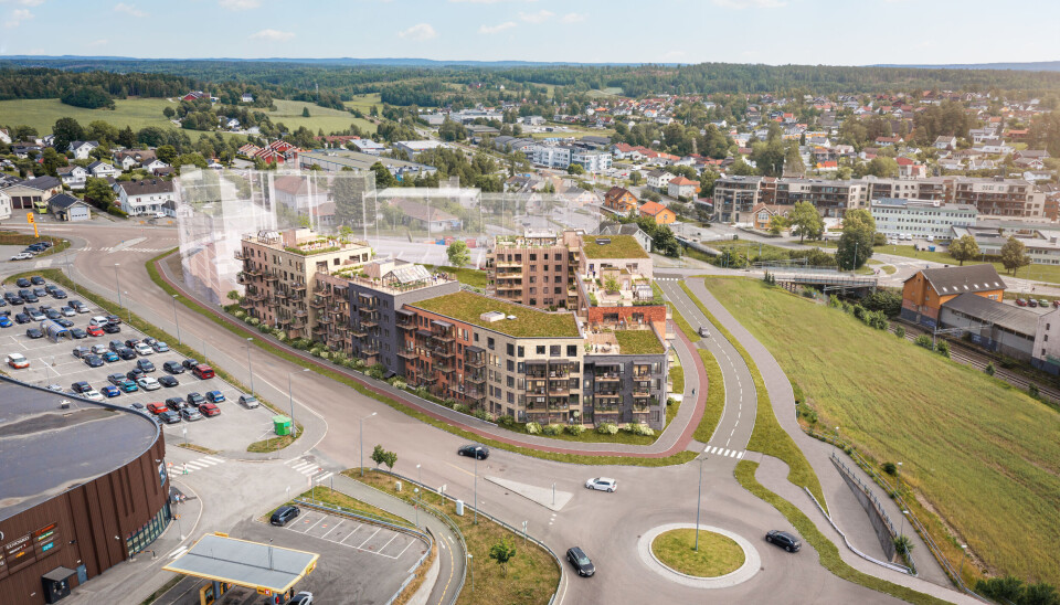 Her skal Veidekke bygge nye leiligheter for Nåbo.