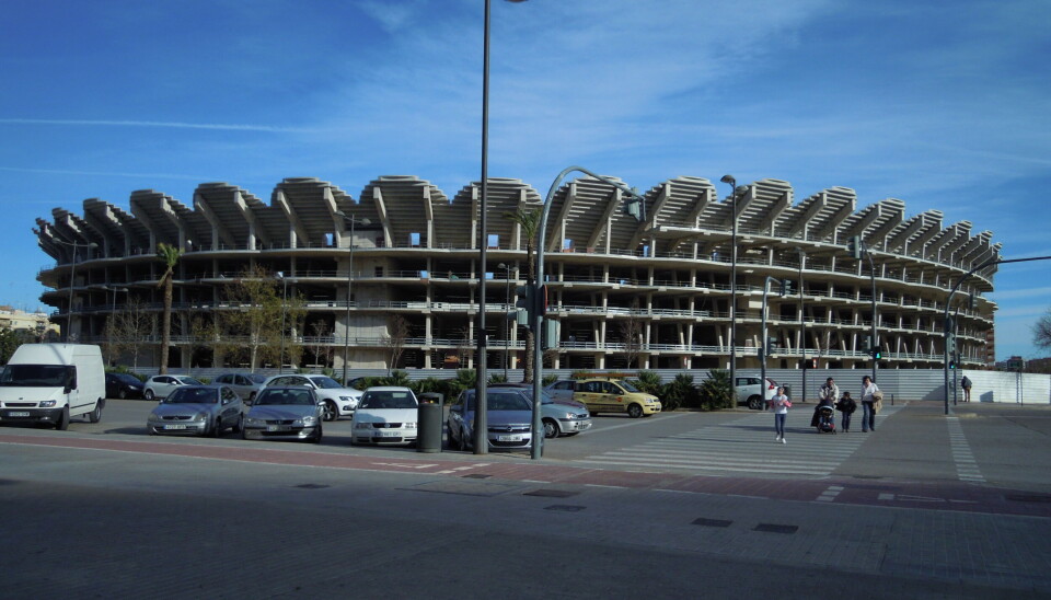 Slik så byggeplassen i Valencia ut i 16 år. Foto: Ravave/Wikimedia