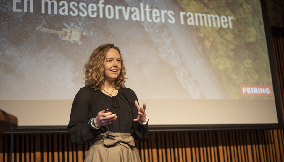 Geolog Tanja Marie Gjerde i Feiring.