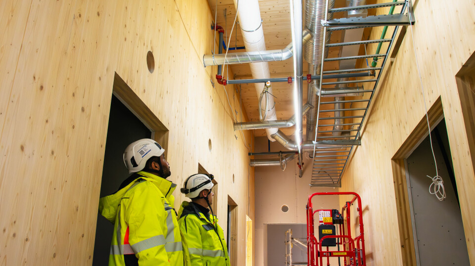 Ombrukte ventilasjonskanaler på Aursmoen. Foto: GK