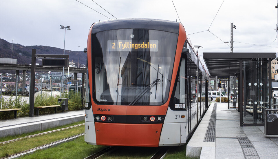 Bybanen i Bergen hadde 25,9 millioner påstigninger i 2024. Foto: Iver Daaland Åse / Bybanen Utbygging