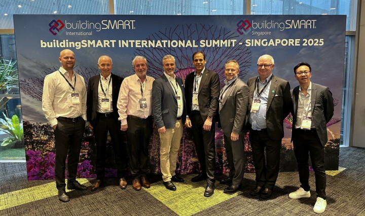 Den norske delegasjonen i buildingSMART International Summit i Singapore.