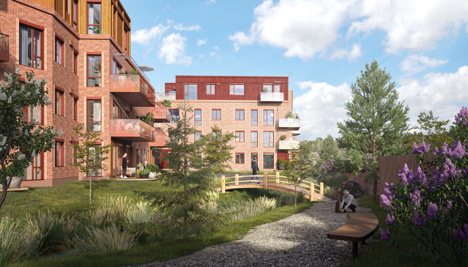 Thon melder om byggestart for boligprosjektet Heggedal Hage. Illustrasjon: Thon Eiendom Thon melder om byggestart for boligprosjektet Heggedal Hage. Illustrasjon: Thon Eiendom